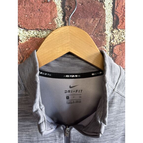 Nike Running Top Womens Small Gray Pacer Dri-Fit Athletic 1/4 Zip 928613-036 - Picture 3 of 3